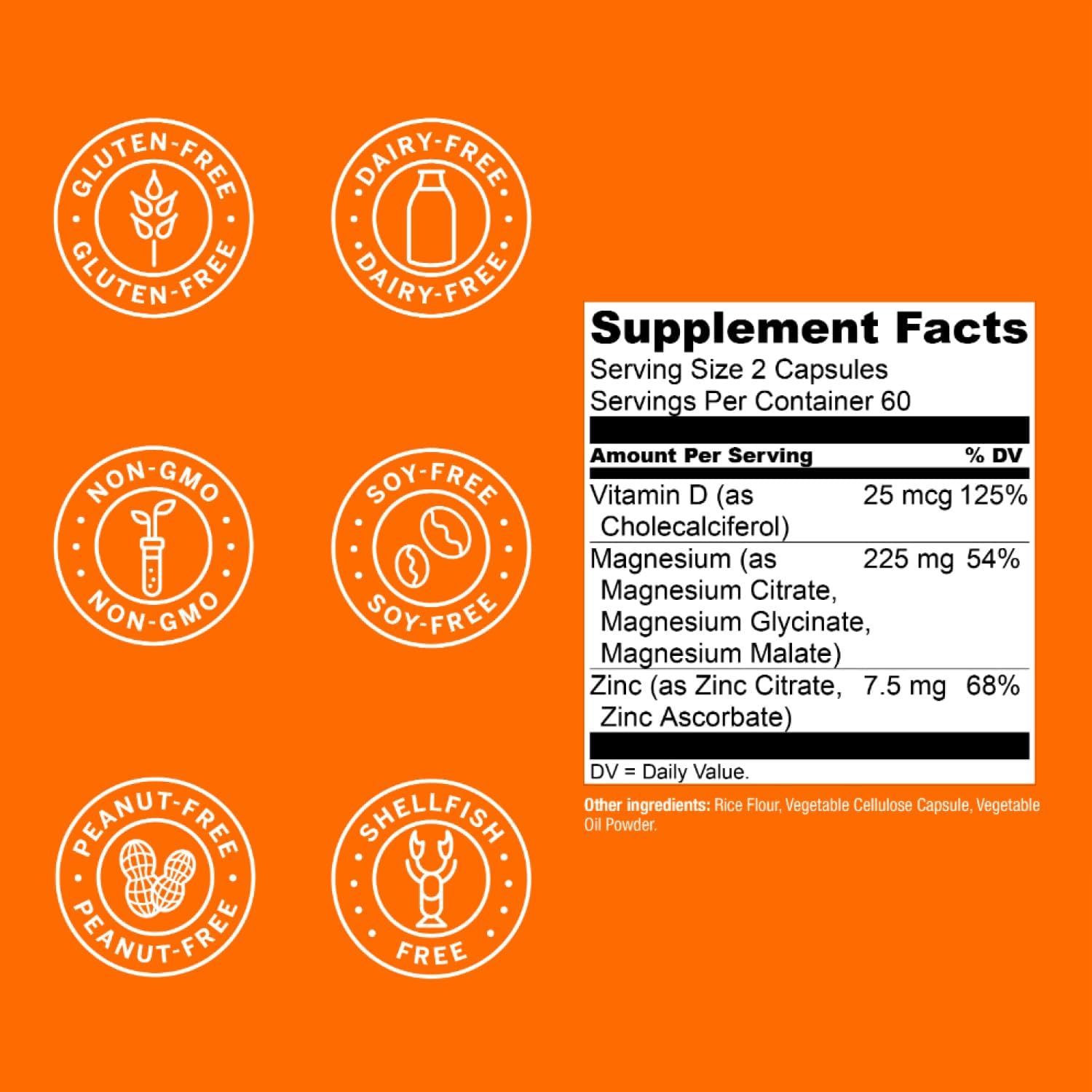 Live Conscious Magwell capsules close up view showing the high bioavailability daily serving size information for adults
