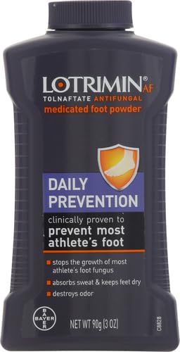 Authentic Lotrimin daily prevention foot powder for sweat and odor control