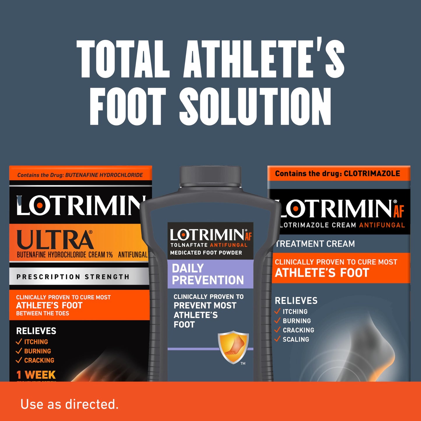 Authentic USA imported Lotrimin medicated topical treatment for tinea pedis