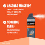 Talc-free antifungal foot spray for relieving burning and cracking skin symptoms.