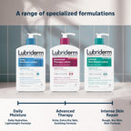 Lubriderm Advanced Therapy Lotion size comparison with standard bottle