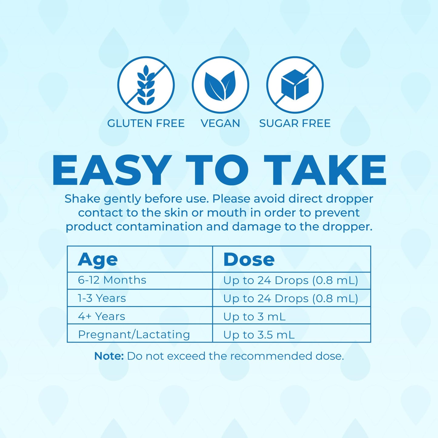 Non-GMO allergen-free liquid zinc trace mineral supplement bottle