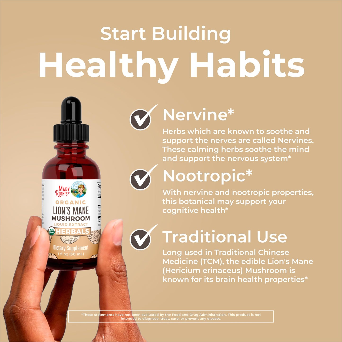 MaryRuth Organics neuroprotective herbal extract drops for stress reduction