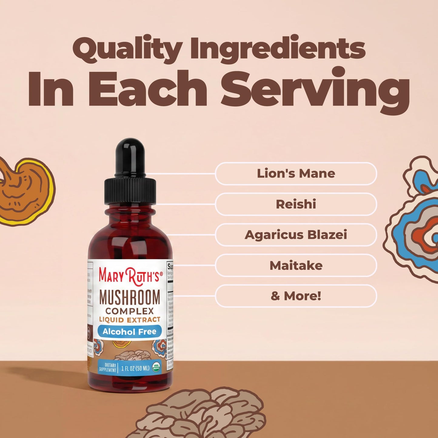 Pure USA imported MaryRuth Organics wellness drops on a clean background.