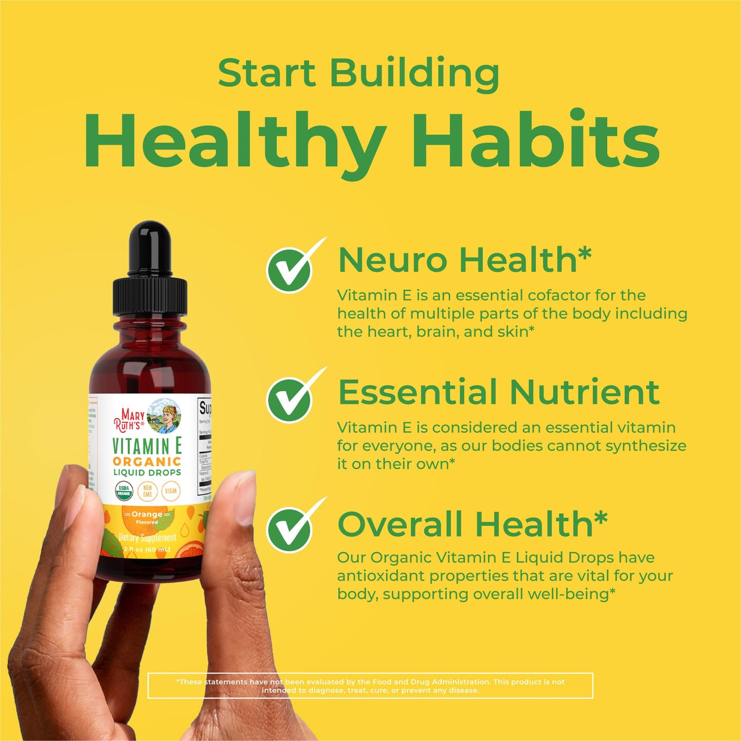 Authentic imported MaryRuth Organics Vitamin E drops for adult and kids immune system health