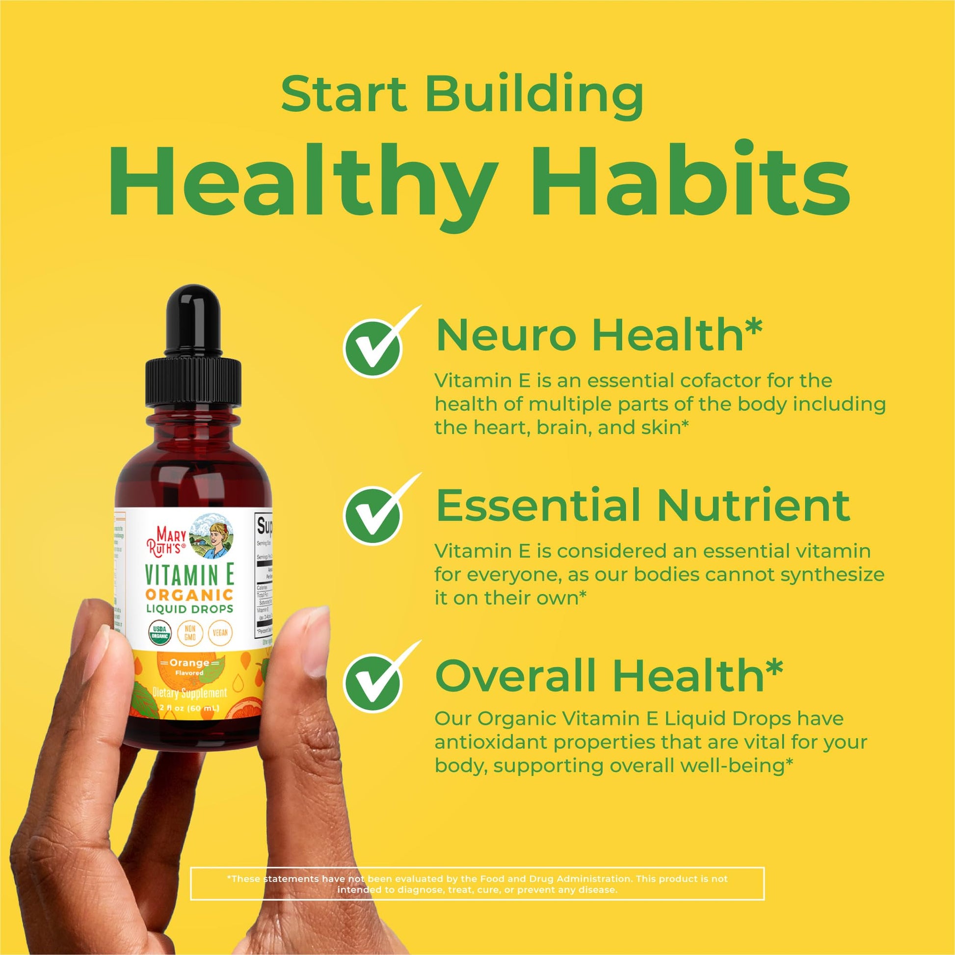 Authentic imported MaryRuth Organics Vitamin E drops for adult and kids immune system health