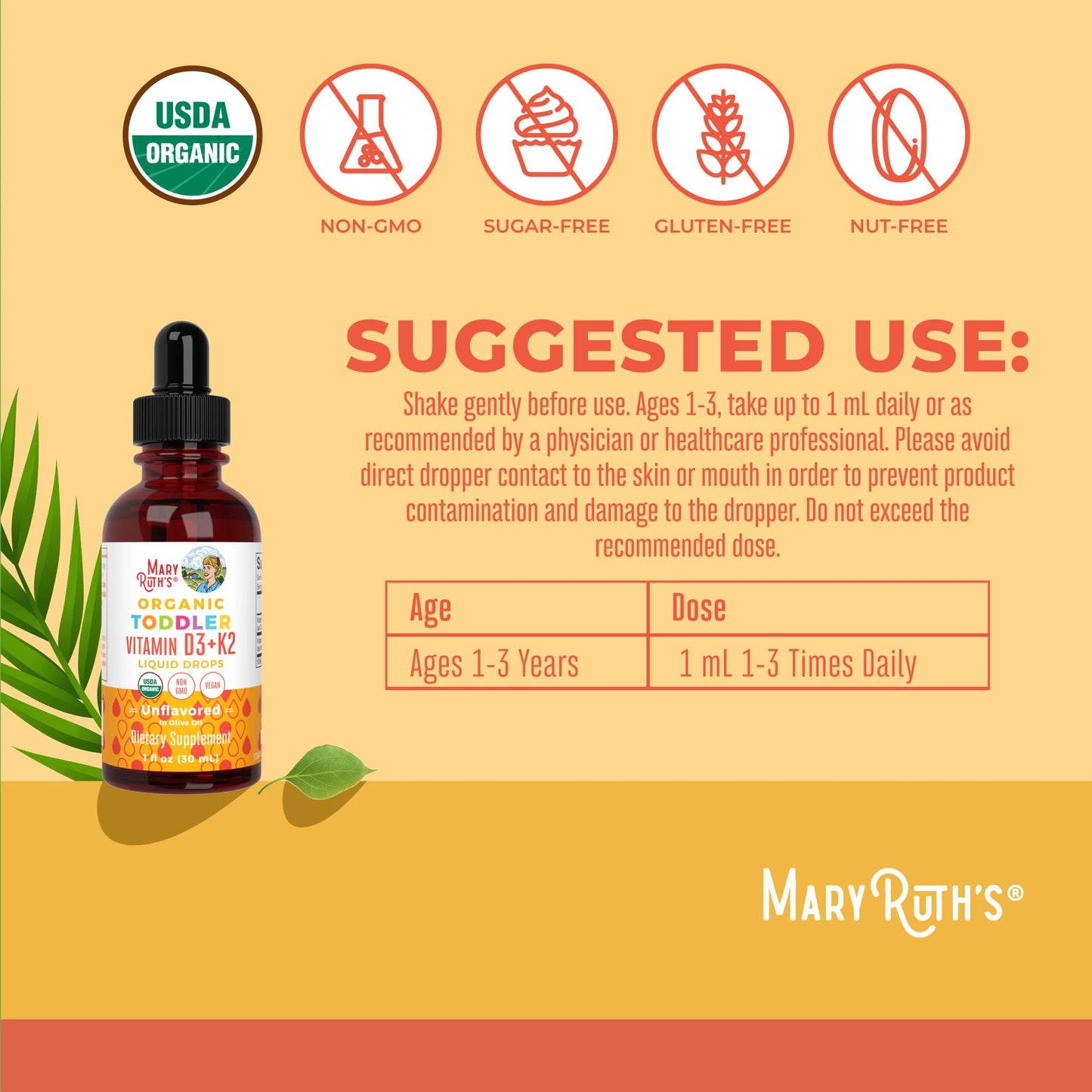 Unflavored vegan D3 K2 toddler vitamins dropper mechanism detail