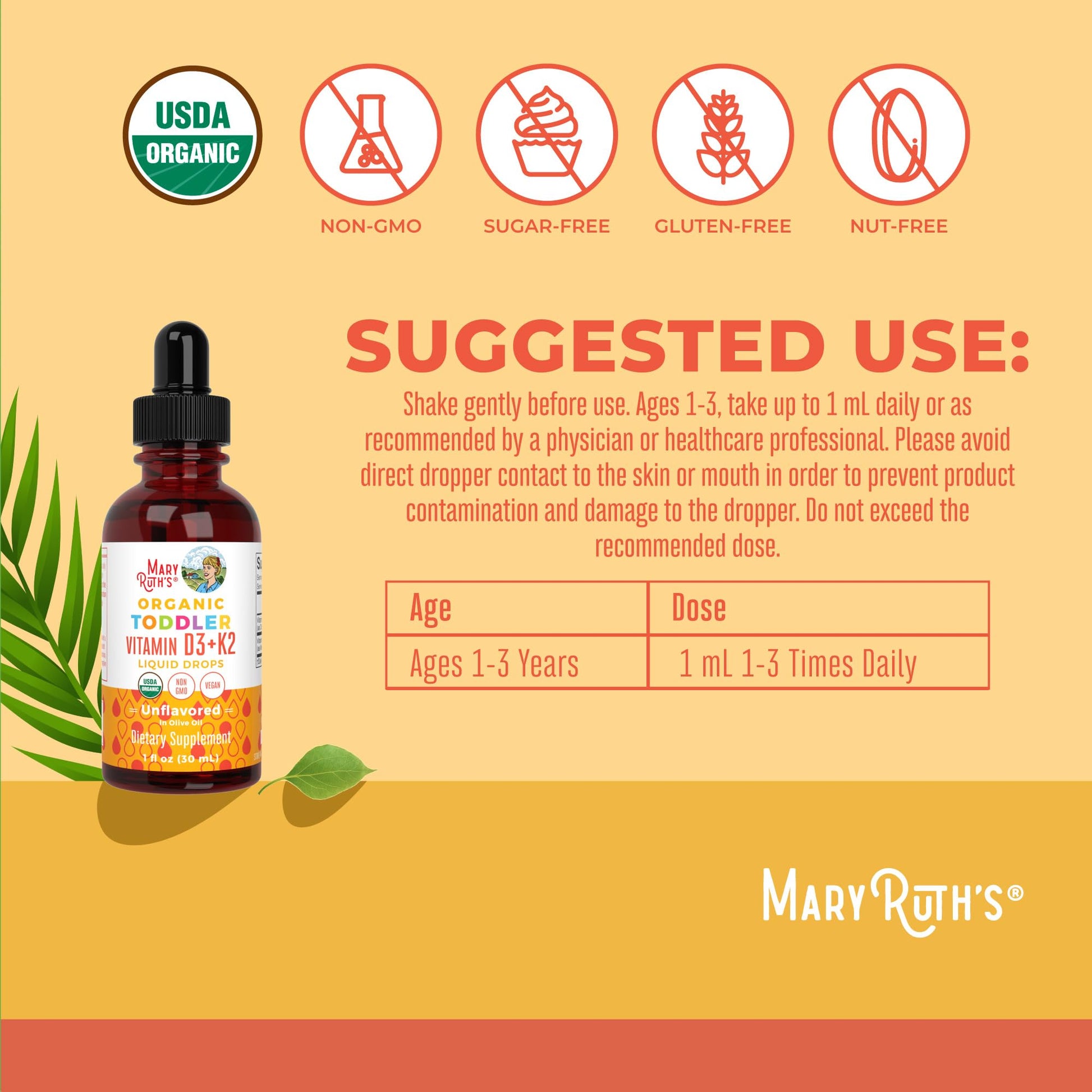 Unflavored vegan D3 K2 toddler vitamins dropper mechanism detail
