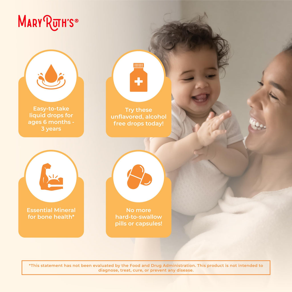 MaryRuth Organics infant vitamin d3 liquid drops side angle packaging