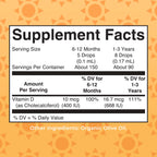 MaryRuth Organics vegan vitamin d3 drops bottle with dropper cap