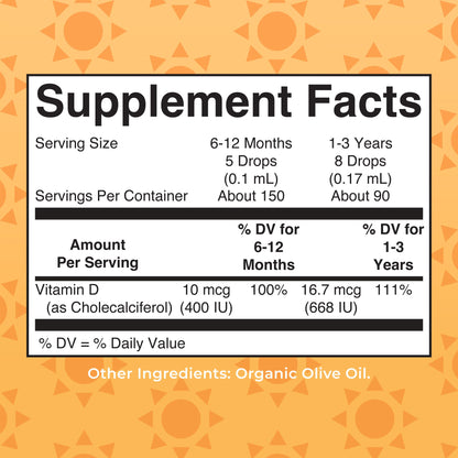 MaryRuth Organics 15 mL child dietary supplement packaging displaying toddler bone health benefit descriptions