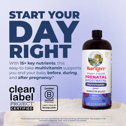 MaryRuth Organics liquid multivitamin supplement facts label