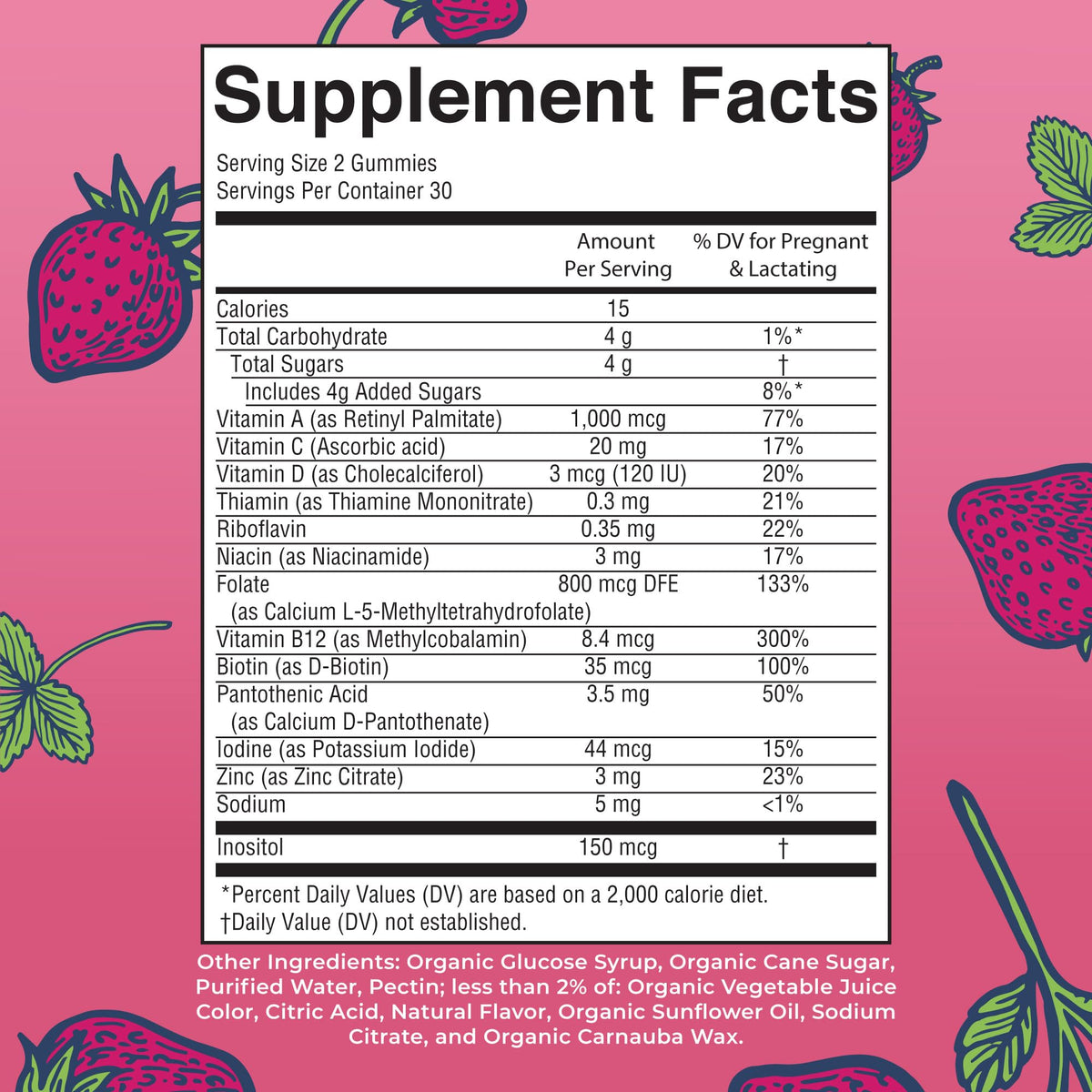 MaryRuth Organics prenatal gummies strawberry flavor texture