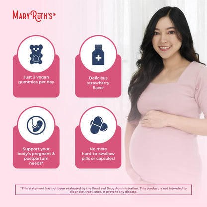 Close up of MaryRuth Organics gummy supplement nutritional facts