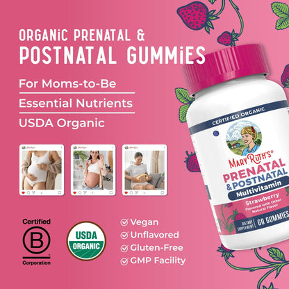 MaryRuth Organics prenatal vitamins supplement bottle packaging