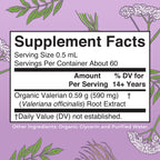 MaryRuth's Valerian Root 1 fluid ounce bottle showing USDA Organic and vegan certifications