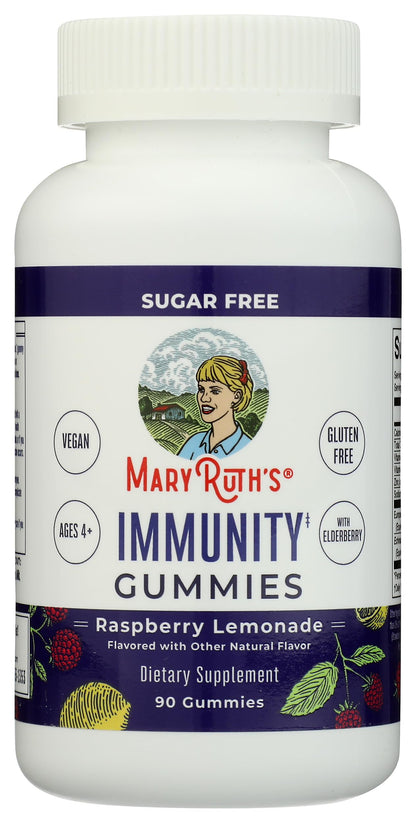 MaryRuth Organics 5 in 1 powerful immune blend supplement bottle with cap open