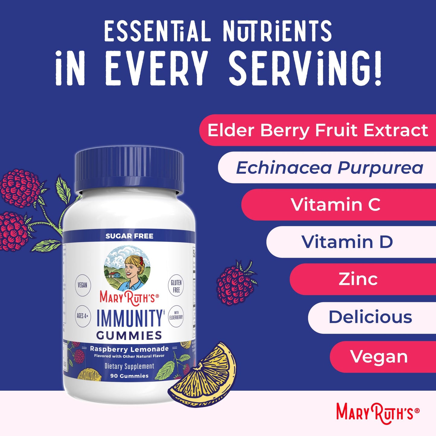 MaryRuth Organics natural raspberry lemonade flavored sugar free gummies consistency check