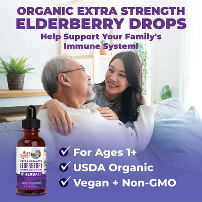 Extra strength elderberry drops dosage instructions for adults and kids