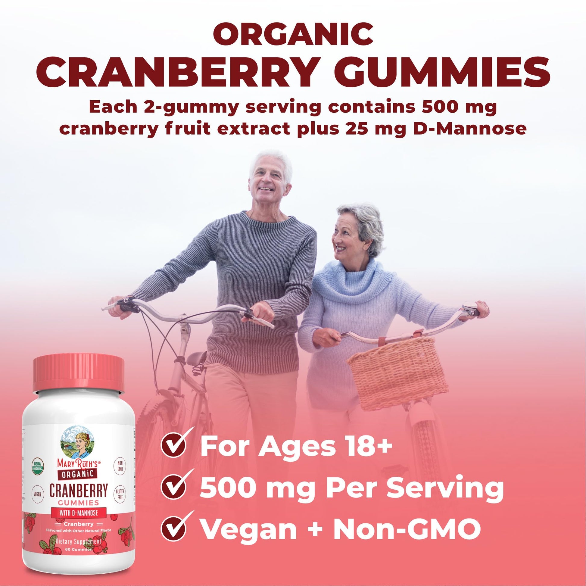 MaryRuth Organics Organic Cranberry Gummies in lifestyle setting