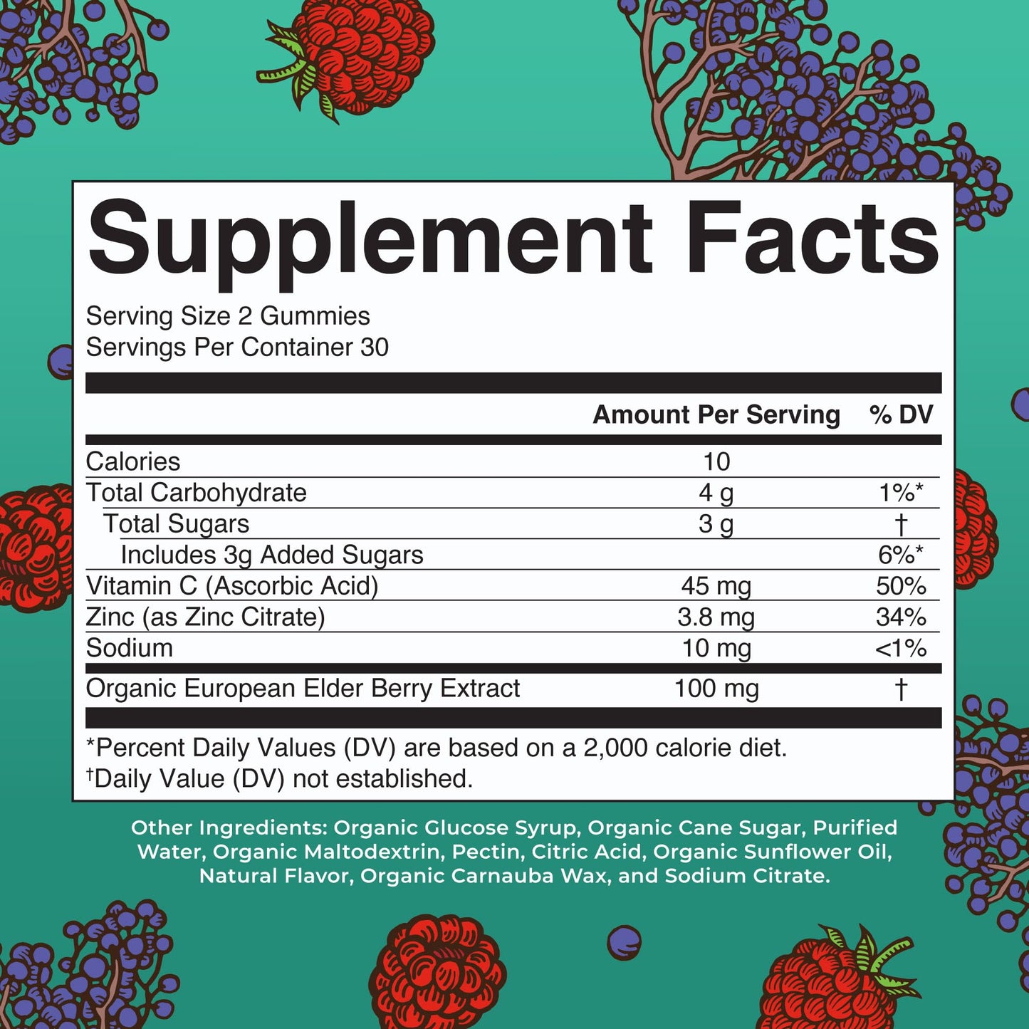 MaryRuth Organics children immunity chewables showing organic and vegan certifications logo