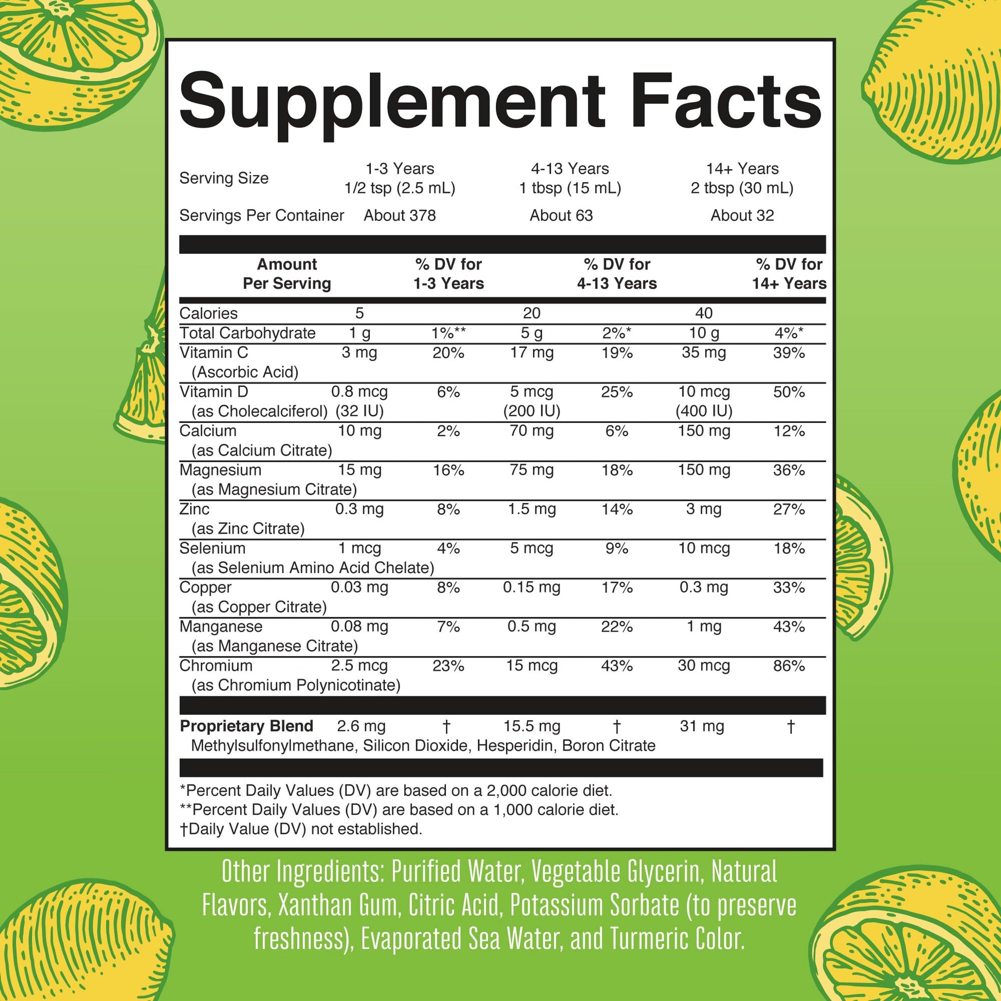 MaryRuth Organics Extra Strength Nighttime Multimineral packaging showing Lemonade Dream flavor details.