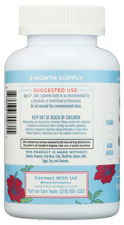 MaryRuth Organics Kids Magnesium Hibiscus flavor chewable mineral supplement for strong bones