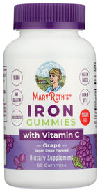 MaryRuth Organics iron vitamin c gummies grape flavor texture