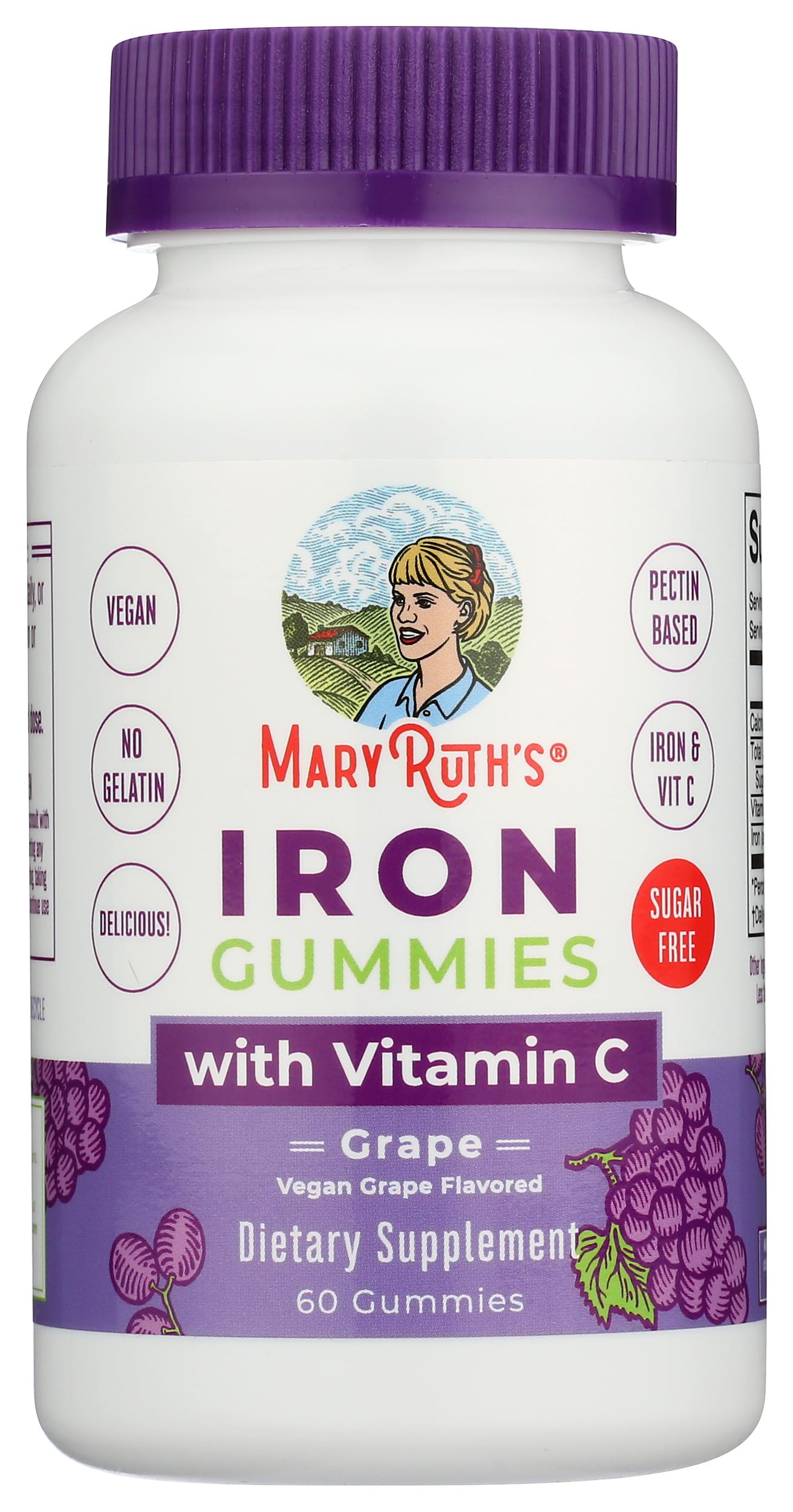 MaryRuth Organics Iron and Vitamin C Gummies dietary certifications