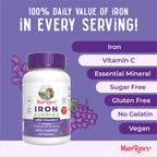 MaryRuth Organics iron vitamin c gummies close up view