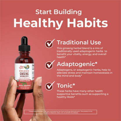 MaryRuth Organics herbal supplement bottle with supplement facts