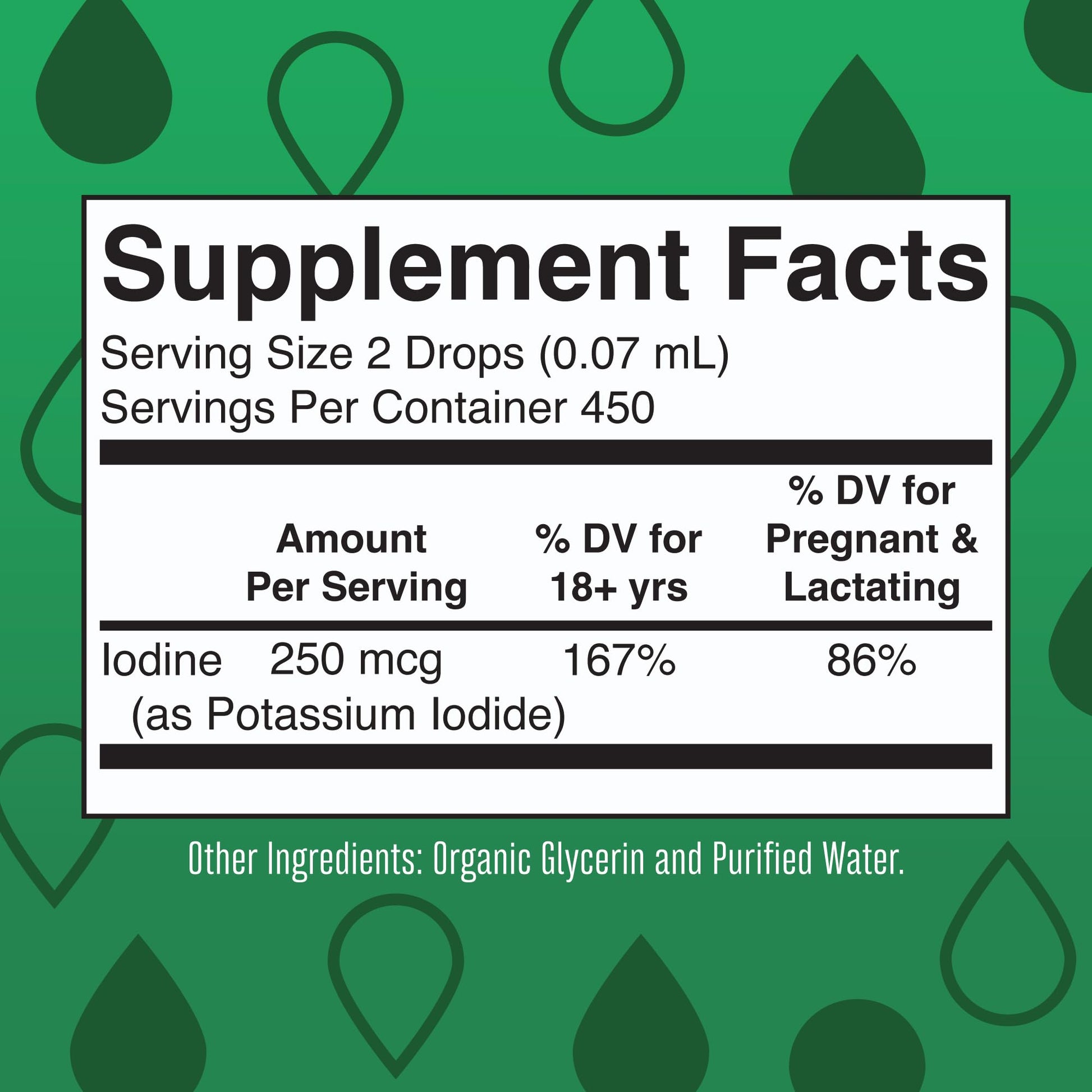 MaryRuth Organics potassium iodide liquid supplement bottle label details