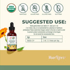 Close up of MaryRuth Organics liquid dropper bottle for respiratory health