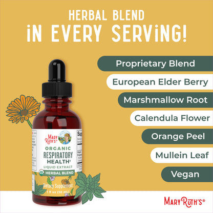 MaryRuth Organics USDA organic liquid drops for immune and lung support