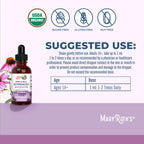 Close up of MaryRuth Organics organic liquid drops dropper