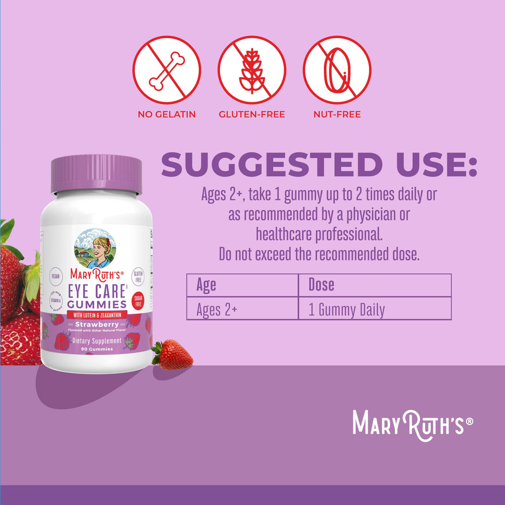 MaryRuth Organics eye vitamins showing lutein and zeaxanthin ingredients