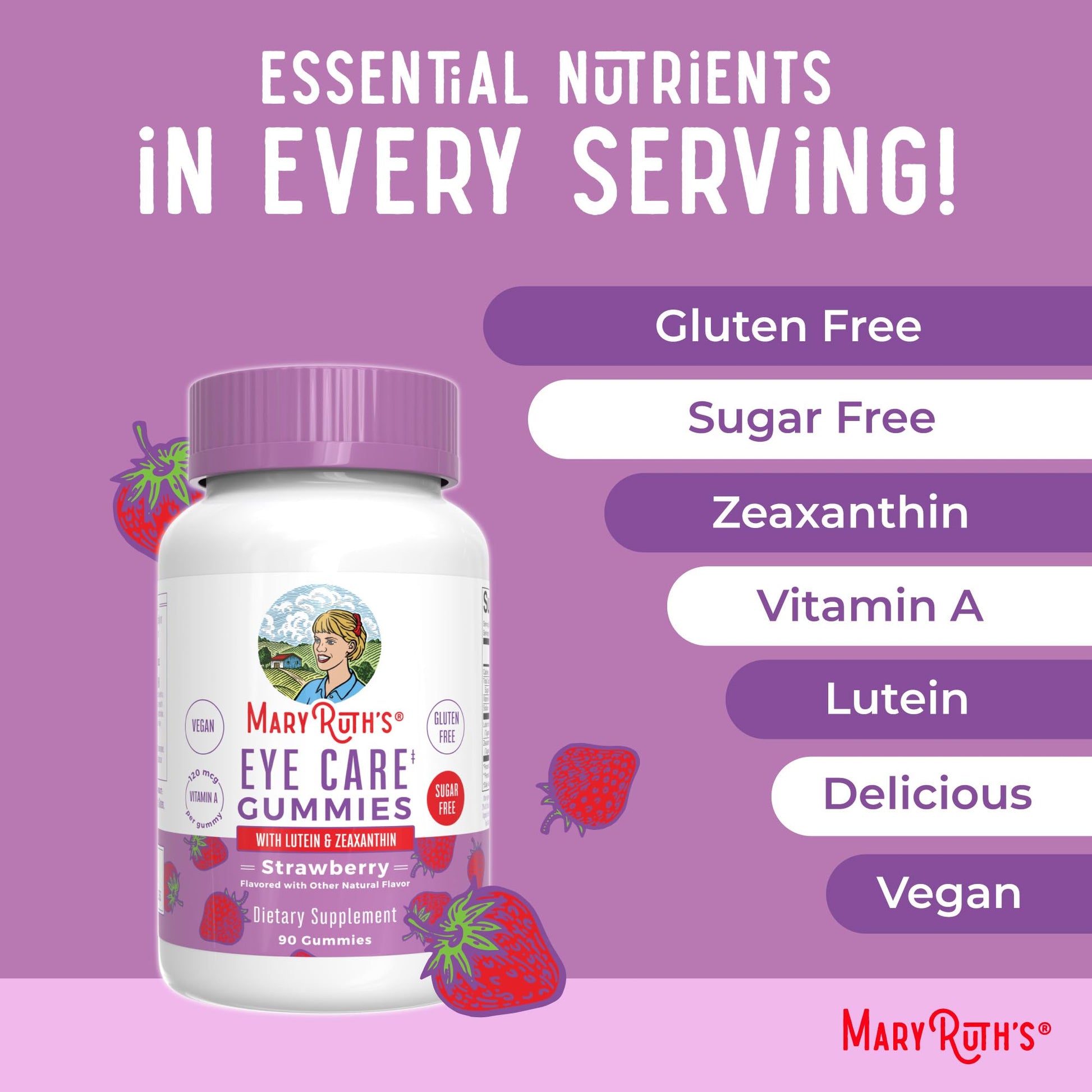 MaryRuth Organics eye care gummies nutritional facts panel