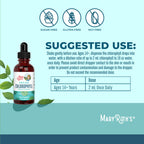 Liquid chlorophyll bottle with dropper top displaying the dark green antioxidant liquid