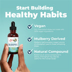 MaryRuth Organics liquid chlorophyll sixty milliliter container showing directions for daily immune support