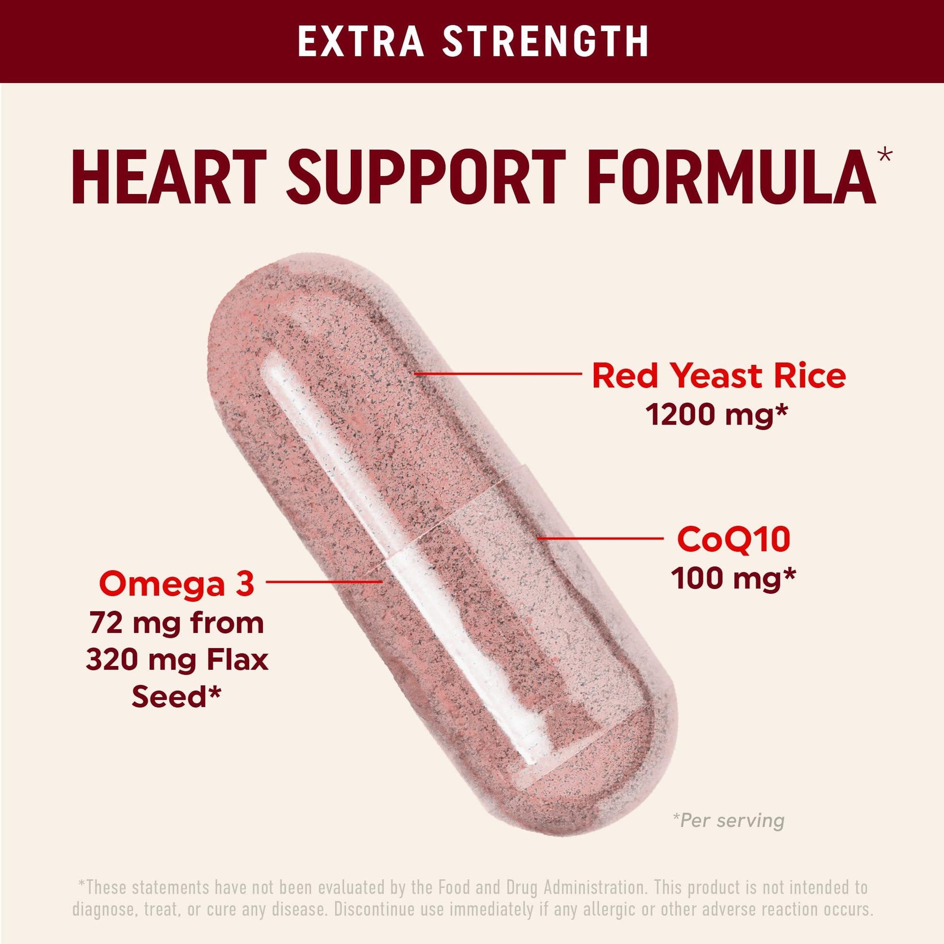 MAV Nutrition heart health supplement bottle side view
