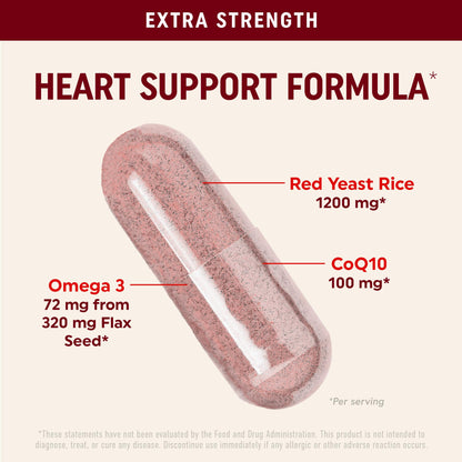 MAV Nutrition heart health supplement bottle side view