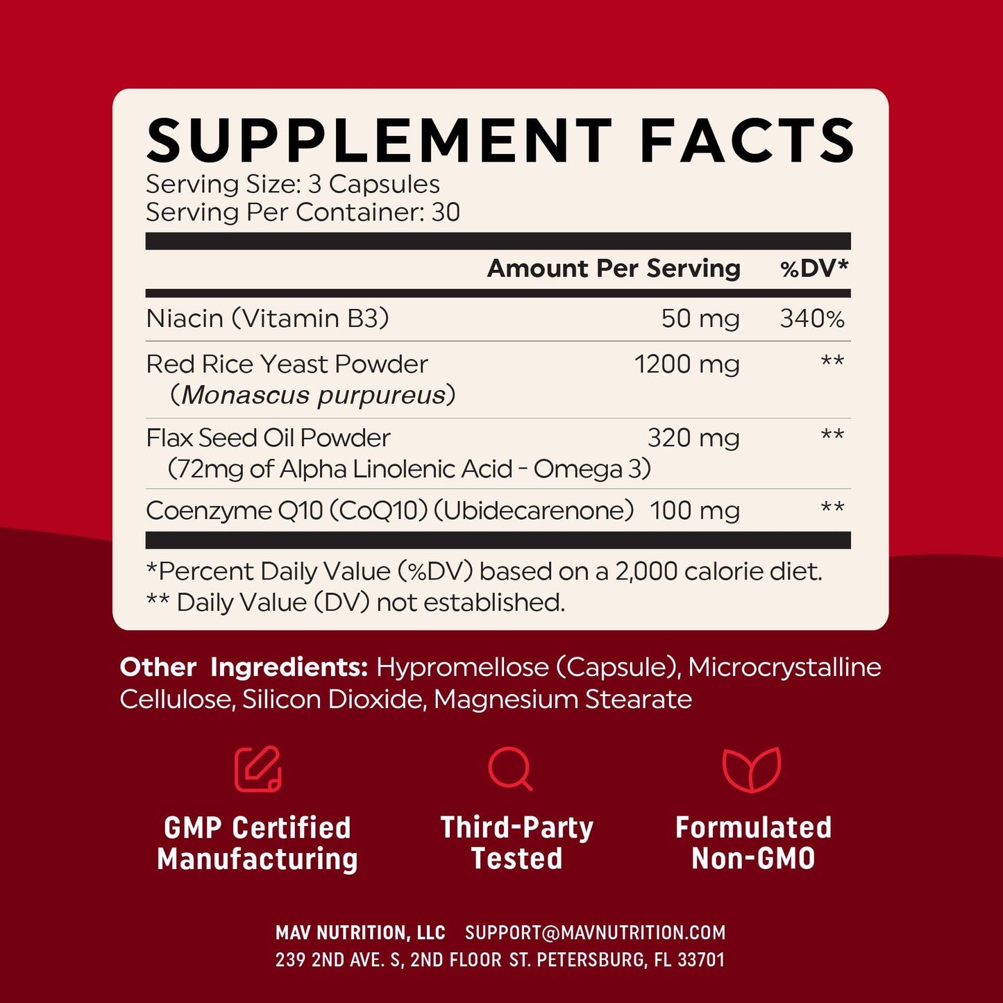 Authentic USA imported heart health supplement bottle