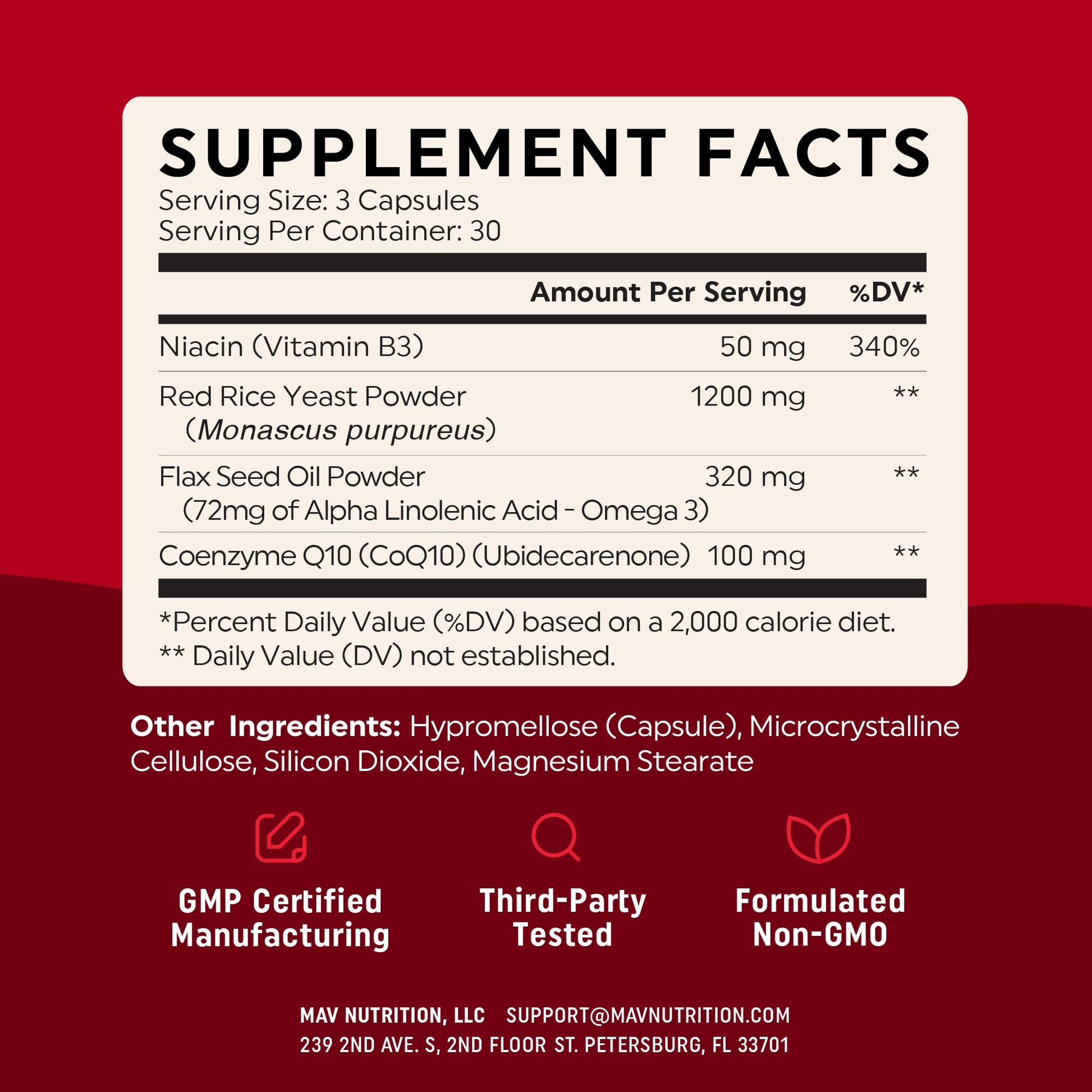 Authentic USA imported heart health supplement bottle