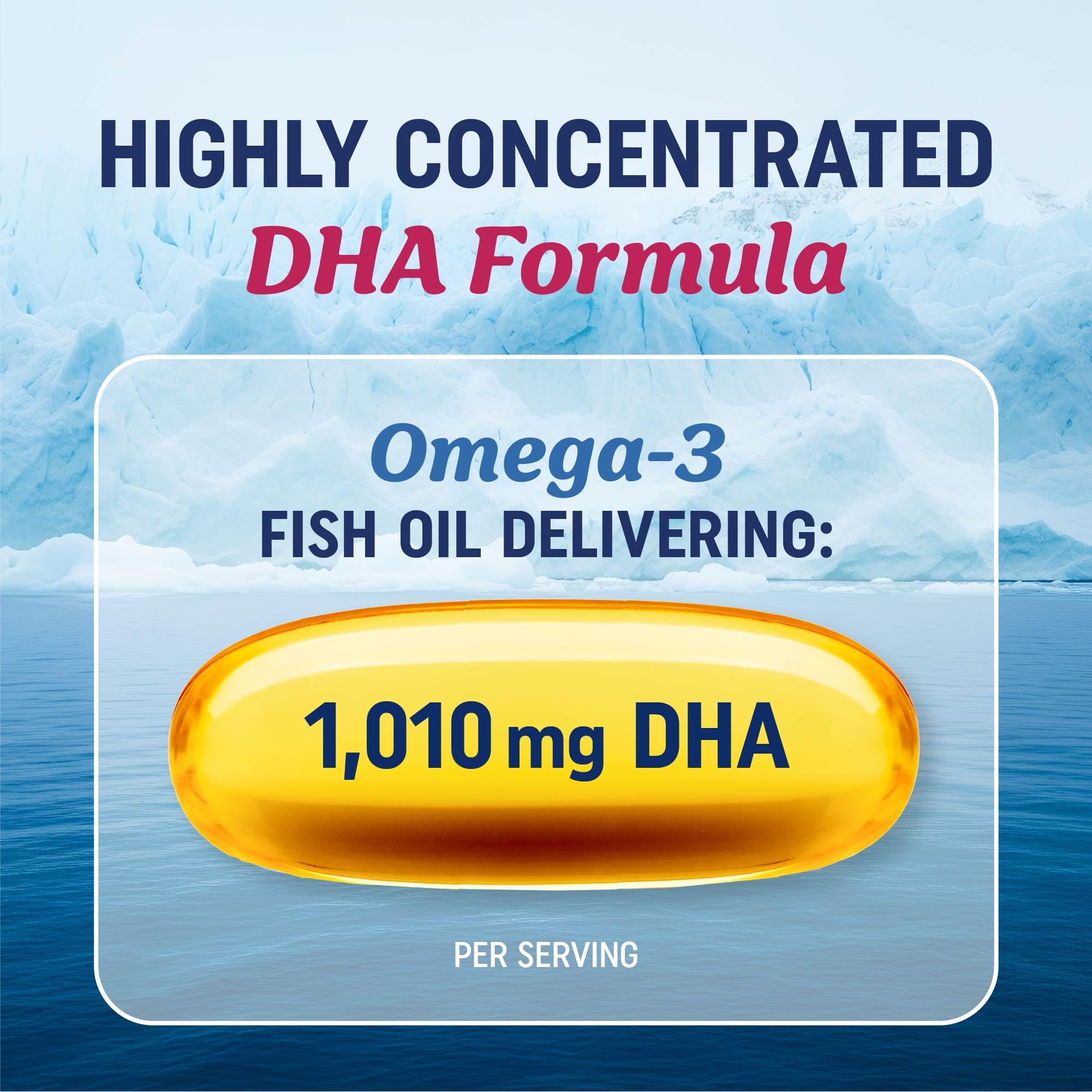 MAV Nutrition DHA Ultra 1010mg softgel capsules with lemon flavor