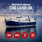 Cod liver oil 60 count softgels bottle angled display