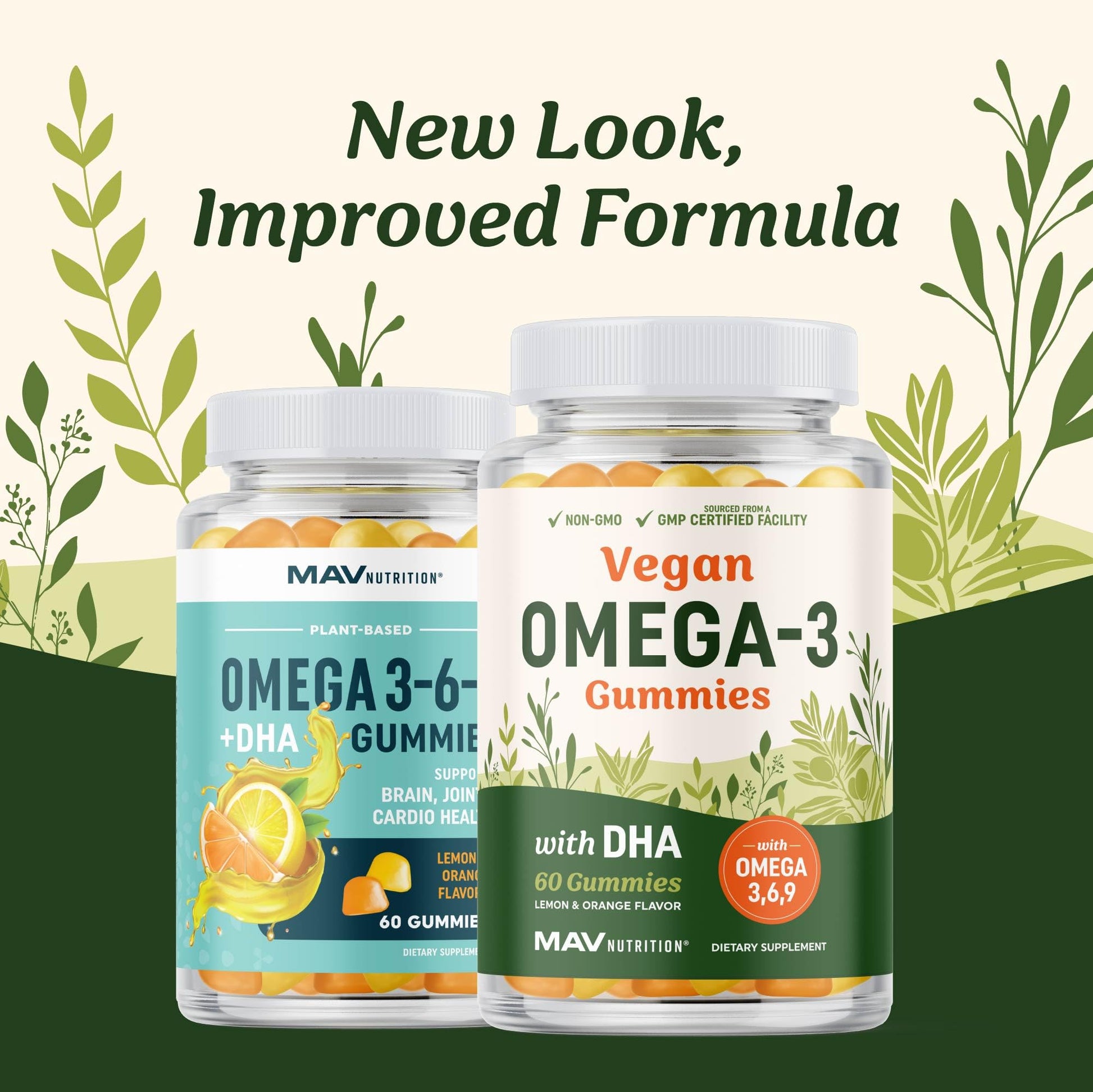 Close up of Mav Nutrition Omega 3 gummies texture