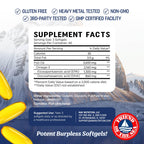 Close up of lemon flavored softgels container