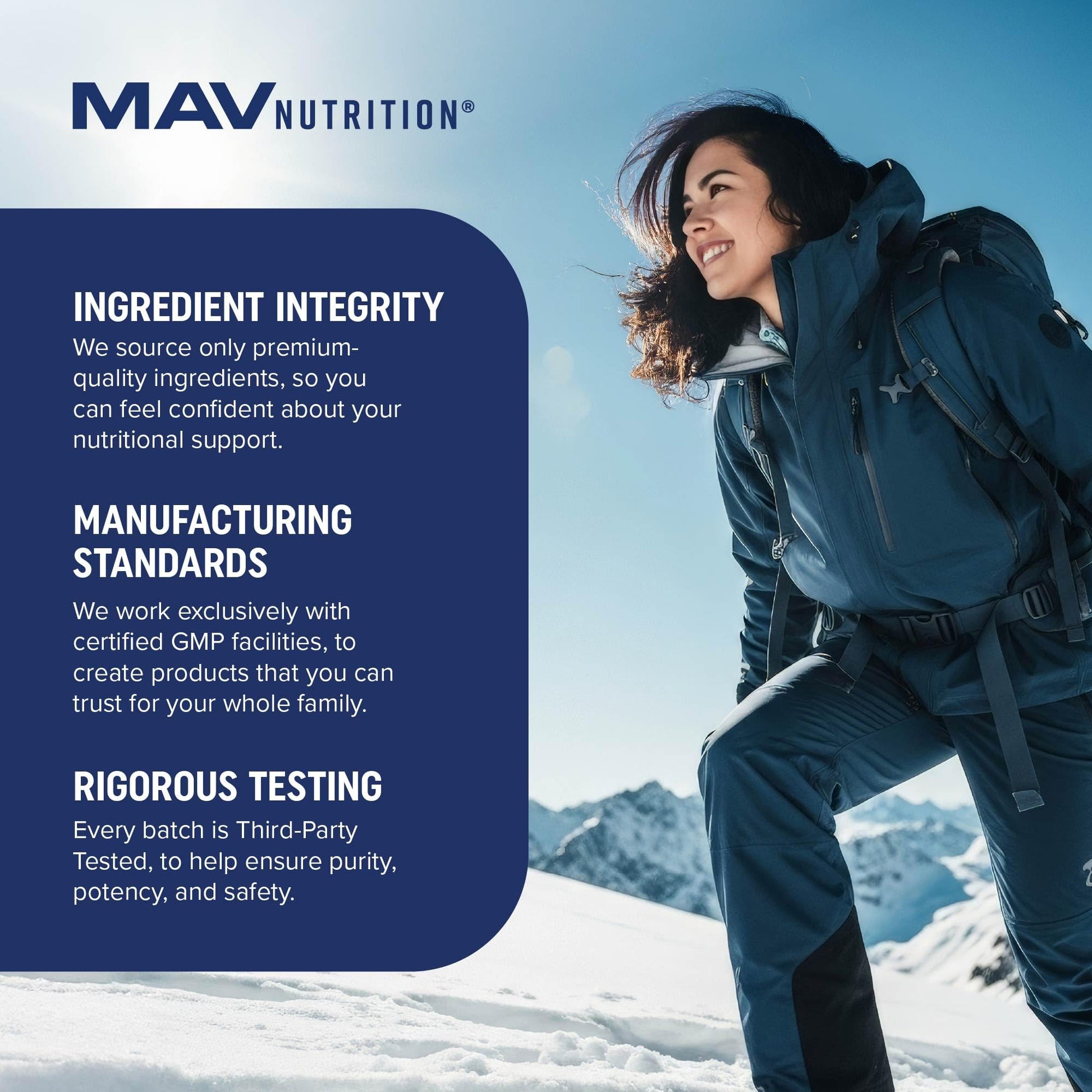 Full range presentation of MAV Nutrition fish oil bottle detailing the one hundred twenty softgels capacity