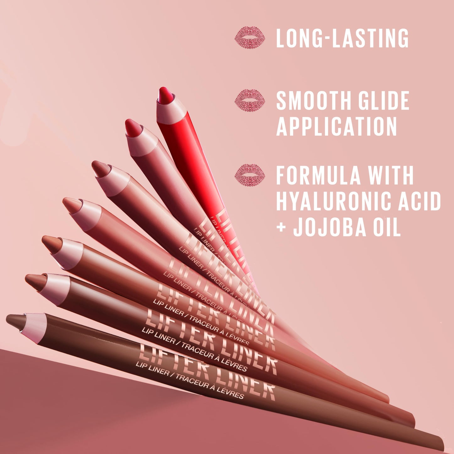 Authentic imported Maybelline hyaluronic acid lip liner packaging closeup