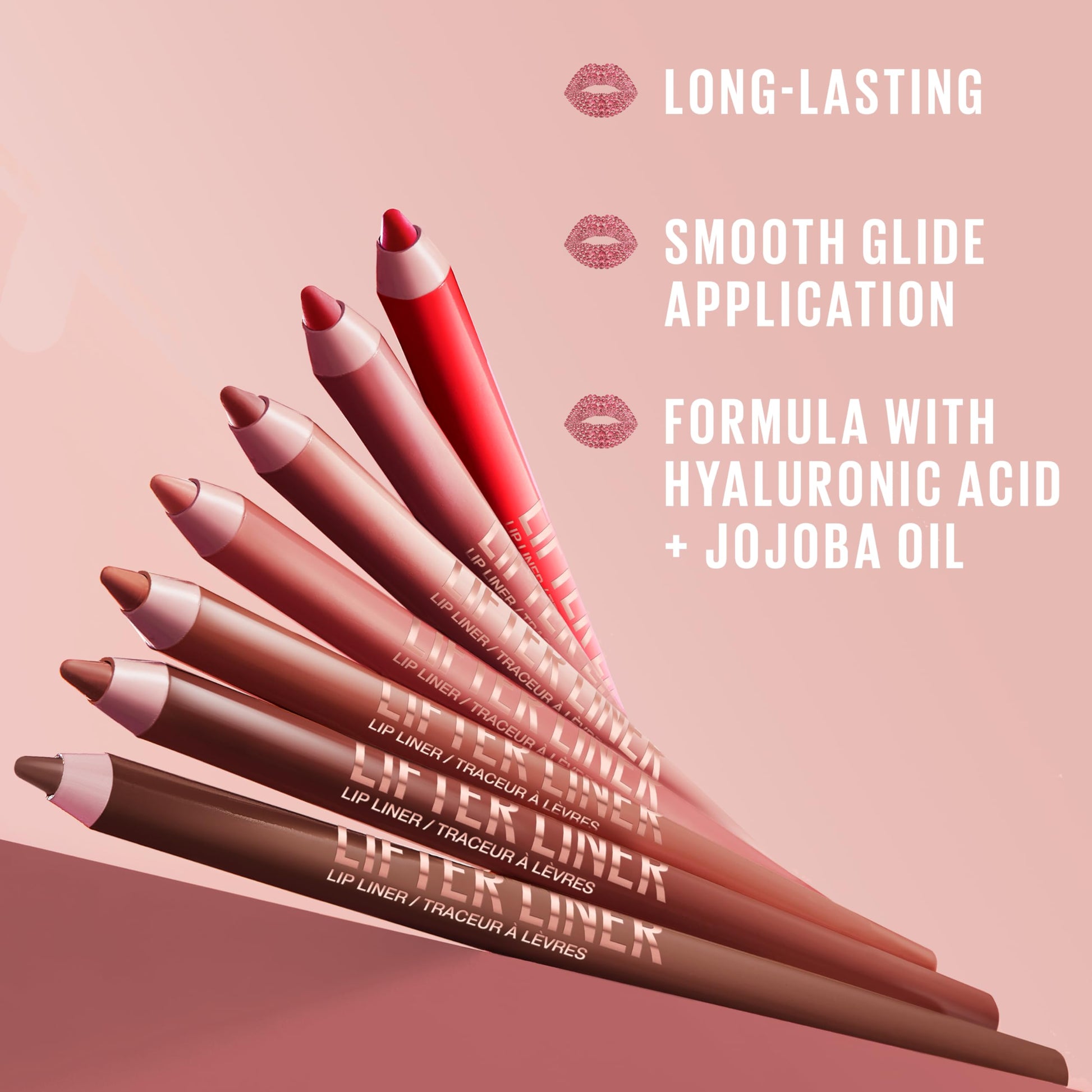 Authentic imported Maybelline hyaluronic acid lip liner packaging closeup